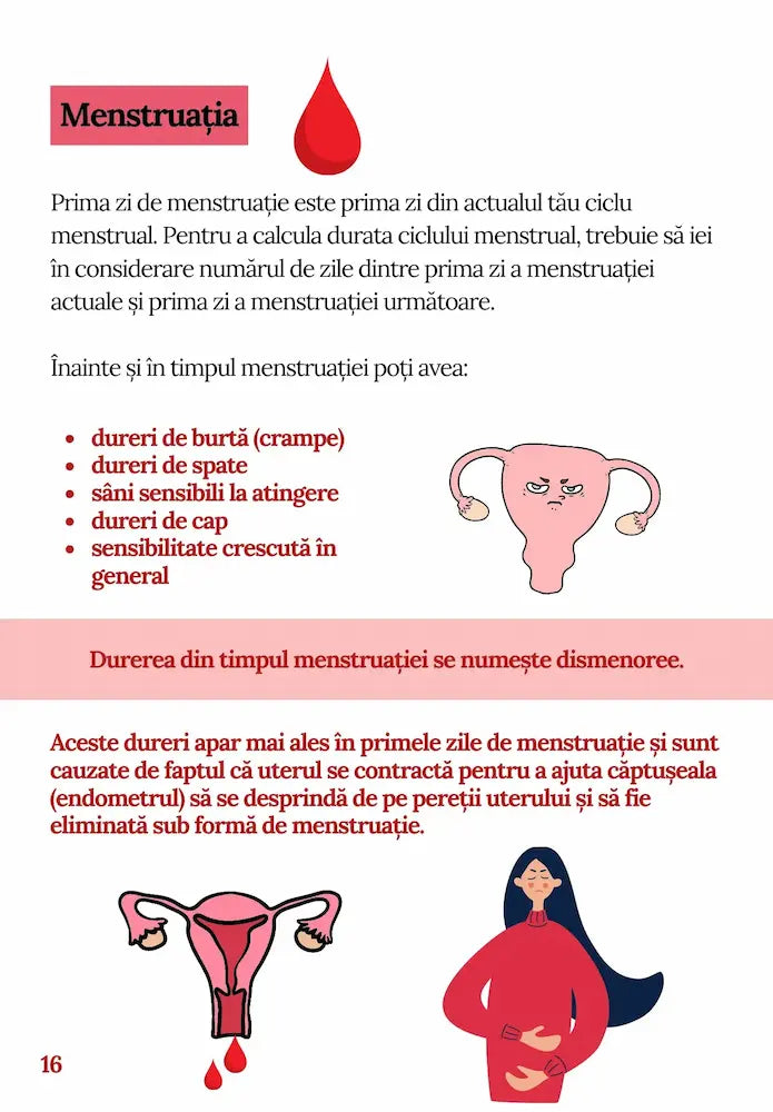 Pubertatea și prima menstruație | broșură educativă Libréa; Iele Sanziene